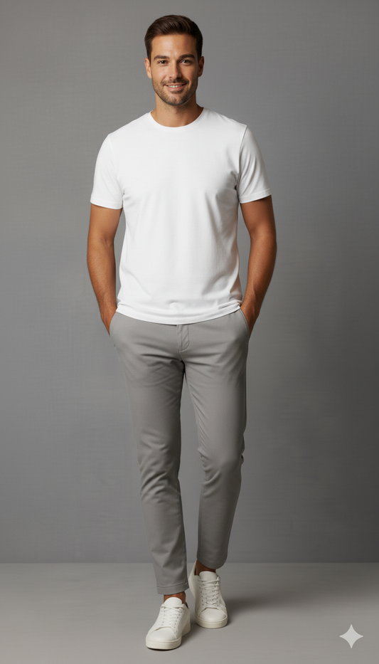 Men's Gray Chino Pants
