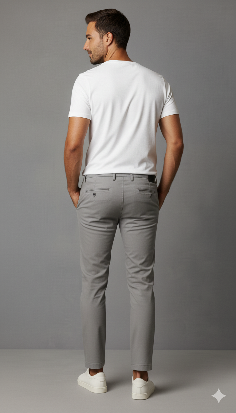 Men's Gray Chino Pants