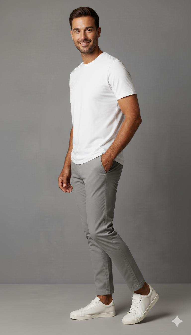 Men's Gray Chino Pants