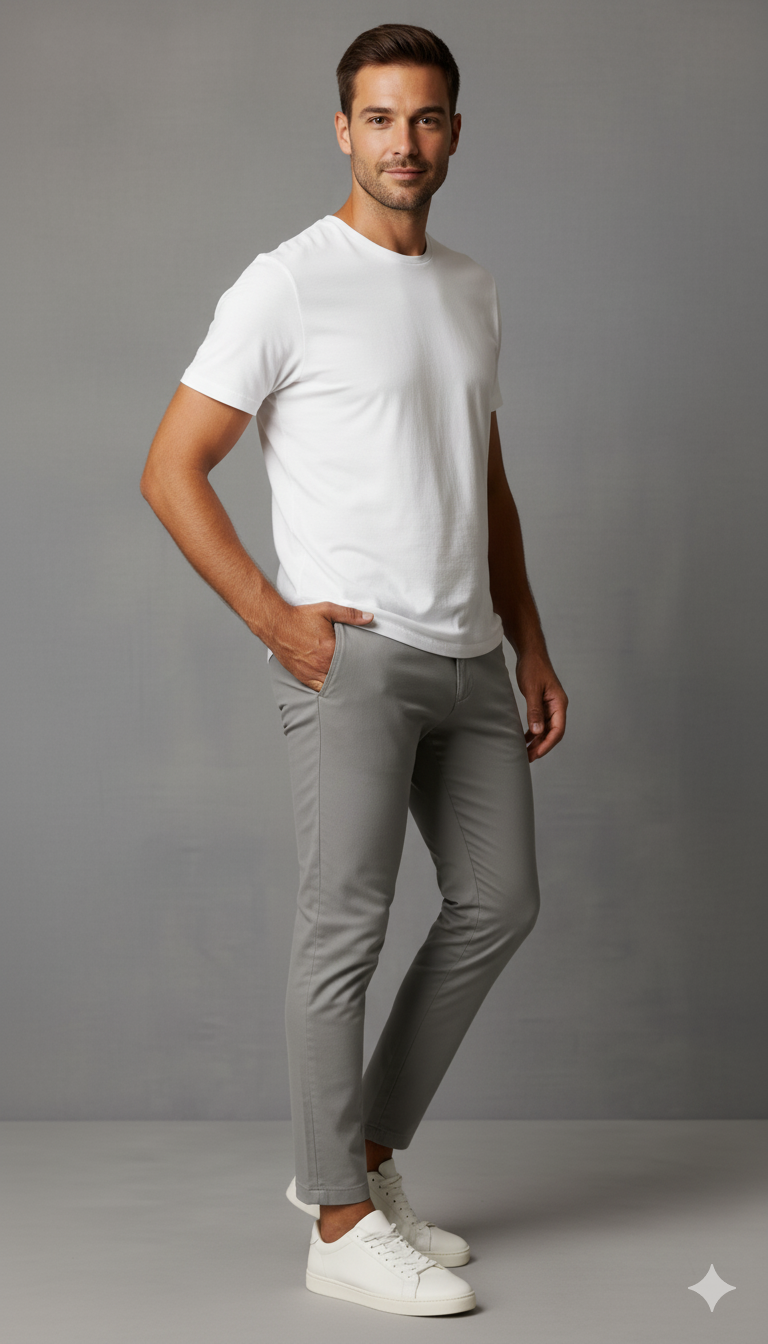 Men's Gray Chino Pants