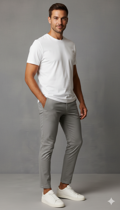 Men's Gray Chino Pants